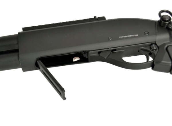 GOLDEN EAGLE FUCILE A POMPA M870 FULL METAL GAS TACTICAL MEDIUM NERO (GE-M870TM) - immagine 4