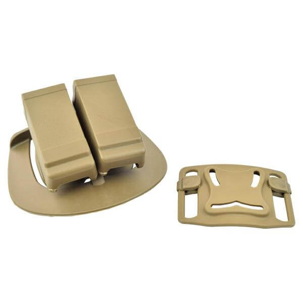 ROYAL PORTA CARICATORI DOPPIO IN TECNOPOLIMERO PRESSOFUSO PER GLOCK 17/18/26 (HGLCAR) - TAN