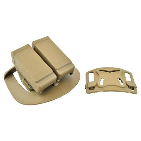 ROYAL PORTA CARICATORI DOPPIO TAN IN TECNOPOLIMERO PRESSOFUSO PER BERETTA 92/98 TAURUS PT99/92 (HM9CAR) - TAN