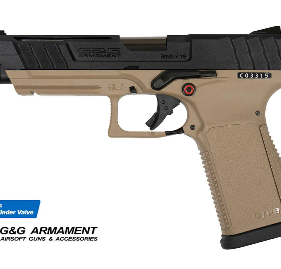 G&G GTP9 DESERT/BLACK FULL METAL SCARRELLANTE NEW MODEL (GG-GTP9BT)