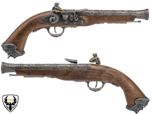 HFC PISTOLA A GAS PIRATE FLINTLOCK 18TH CENTURY SILVER (HG 502SILV)