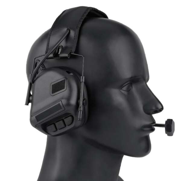 WOSPORT SET CUFFIE CON MICROFONO E RIDUZIONE DEL RUMORE NERE (WO-HD09B) - immagine 4