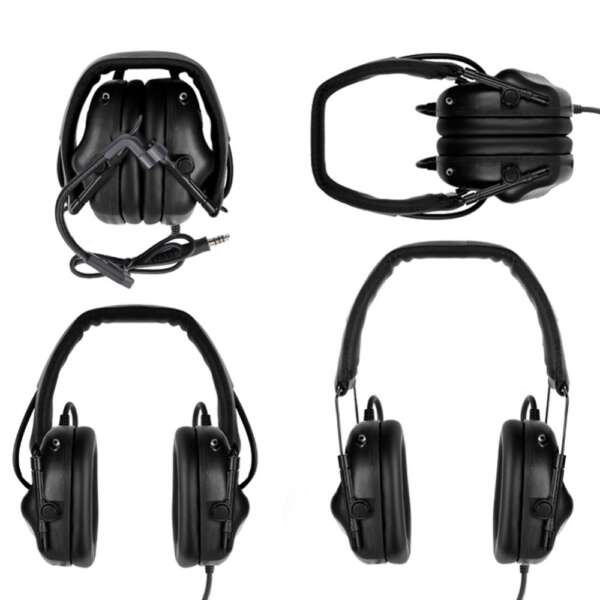 WOSPORT SET CUFFIE CON MICROFONO E RIDUZIONE DEL RUMORE NERE (WO-HD09B) - immagine 5