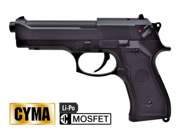 CYMA PISTOLA ELETTRICA M92 BLACK AEP FULL SET MOSFET VERSION (CM126UP)
