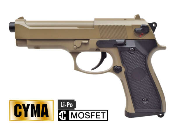 CYMA PISTOLA ELETTRICA M92 TAN AEP FULL SET MOSFET VERSION (CM126UPT)