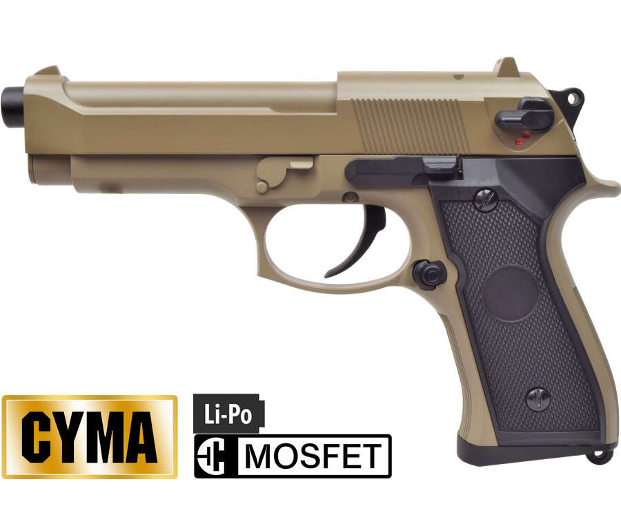 CYMA PISTOLA ELETTRICA M92 TAN AEP FULL SET MOSFET VERSION (CM126UPT)
