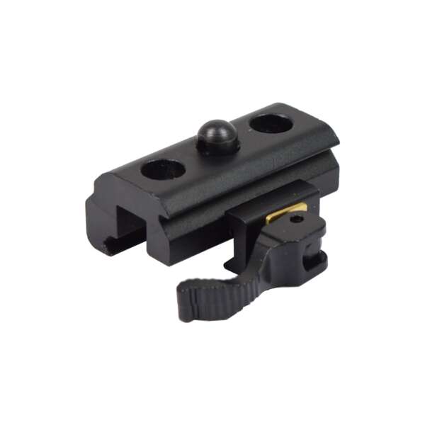 JS-TACTICAL ATTACCO BIPIEDE PER SLITTA STANDARD 20mm CON SGANCIO RAPIDO NERO (JS-BPAQD) - immagine 2