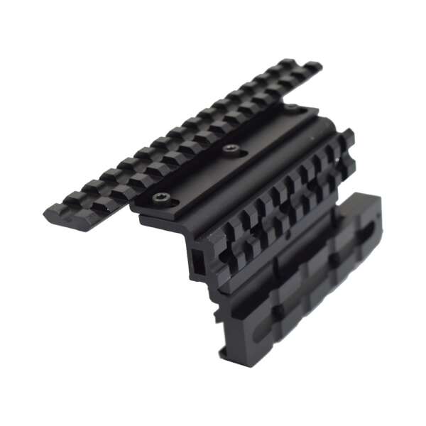 JS-TACTICAL DOPPIA SLITTA STANDARD 20mm LATERALE PER AK NERO (JS-ADKM) - immagine 2