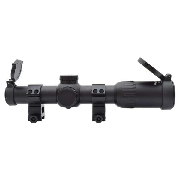JS-TACTICAL OTTICA LONG EYE RELIEF ZOOM 1X-8X LENTE 24mm NERA (JS-1-8X24) - immagine 4