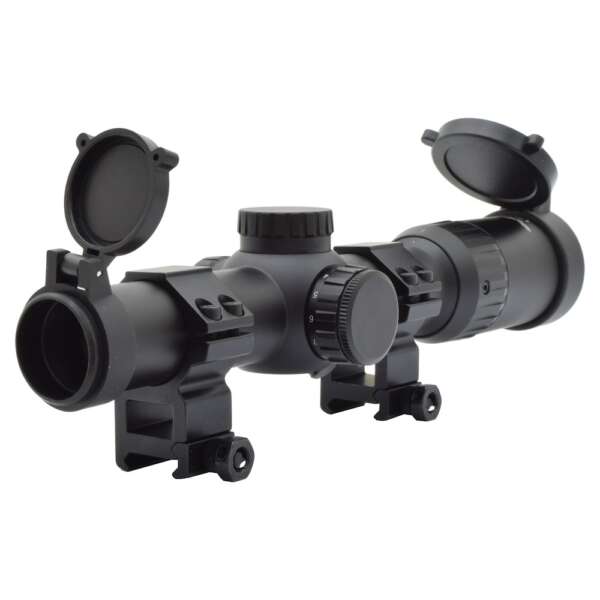 JS-TACTICAL OTTICA LONG EYE RELIEF ZOOM 1X-8X LENTE 24mm NERA (JS-1-8X24) - immagine 5