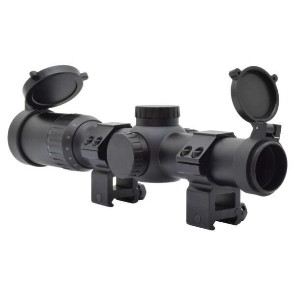 JS-TACTICAL OTTICA LONG EYE RELIEF ZOOM 1X-8X LENTE 24mm NERA (JS-1-8X24) - immagine 6