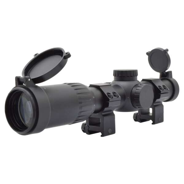 JS-TACTICAL OTTICA LONG EYE RELIEF ZOOM 1X-8X LENTE 24mm NERA (JS-1-8X24) - immagine 2