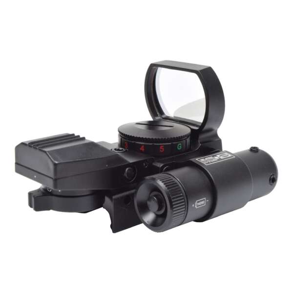 JS-TACTICAL RED DOT MULTI-RETICOLO CON LASER ROSSO NERO (JS-HD101) - immagine 2