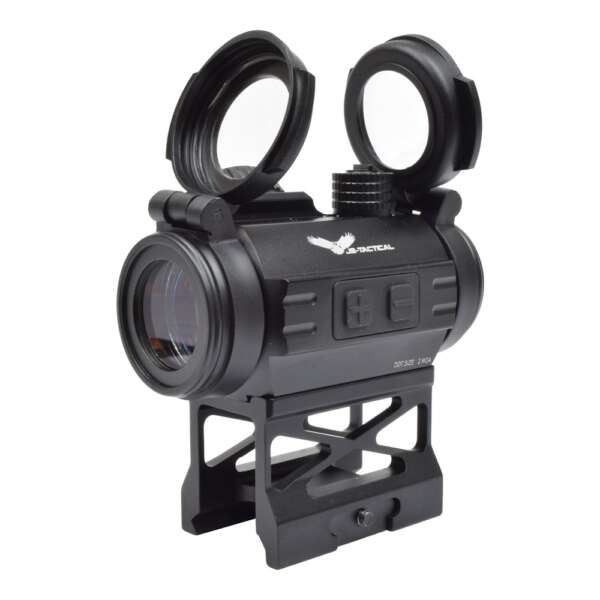 JS-TACTICAL RED DOT SIGHT CON RIALZO 1" NERO (JS-BD01) - immagine 2