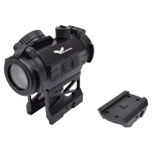 JS-TACTICAL RED DOT SIGHT CON RIALZO 1" NERO (JS-BD01) - immagine 8