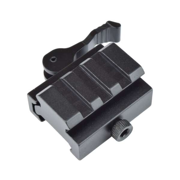 JS-TACTICAL RIALZO 1/2 POLLICE SLITTA STANDARD 20mm 3 SLOTS QD NERO (JS-RTQD3) - immagine 3