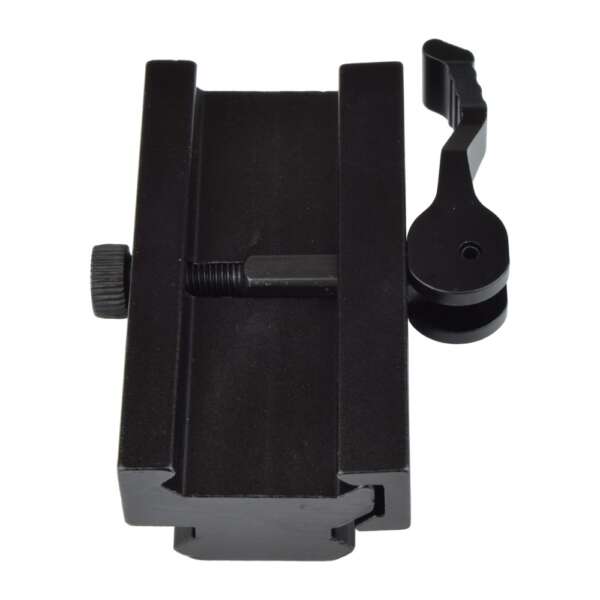 JS-TACTICAL RIALZO 1/2 POLLICE SLITTA STANDARD 20mm 5 SLOTS QD NERO (JS-RTQD5) - immagine 3