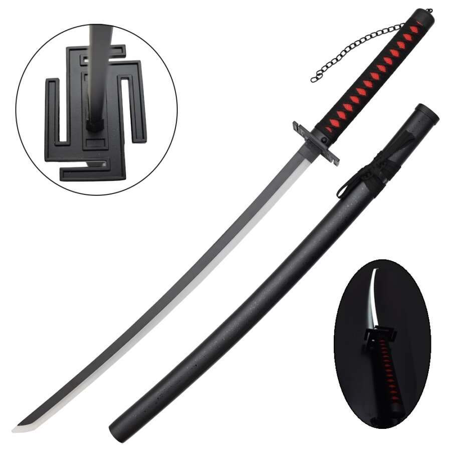 KATANA ORNAMENTALE CON ILLUMINAZIONE LED VERSIONE BAMBOO (ZS514GDWD-LS)