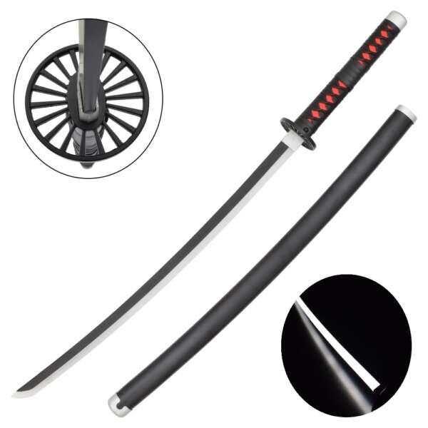 KATANA ORNAMENTALE CON ILLUMINAZIONE LED VERSIONE BAMBOO (ZS650GDWD-LS) - immagine 2