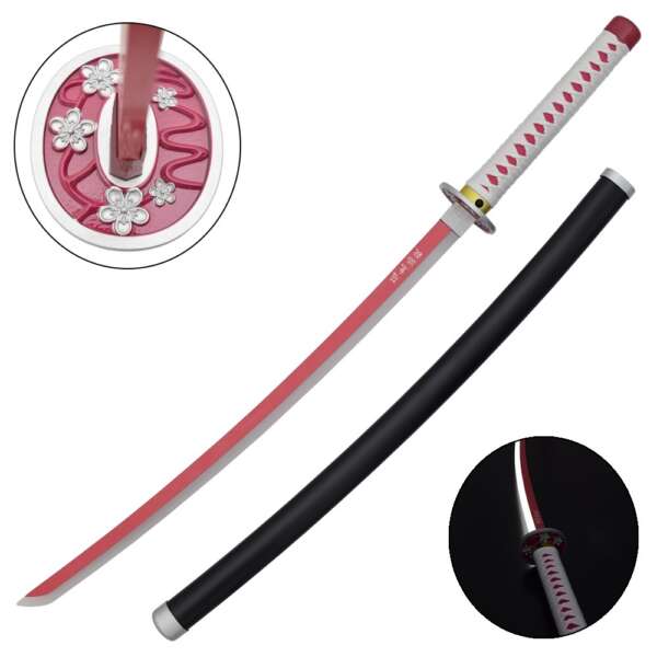 KATANA ORNAMENTALE CON ILLUMINAZIONE LED VERSIONE BAMBOO (ZS663GDWD-LS) - immagine 4