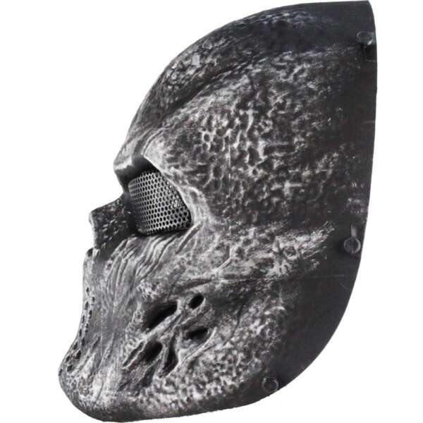 MASCHERA BLOODED SKULL NERO E SILVER (WO-MA79S) - immagine 2