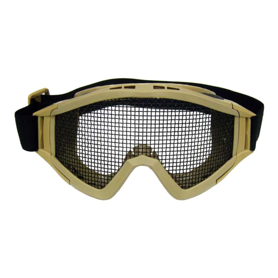 MASCHERA CON RETE METALLICA (6060) - TAN