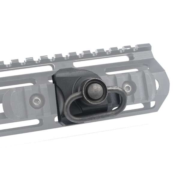 METAL ANELLO CINGHIA QD CON ATTACCO PER SLITTE 20mm NERO (ME4018-B) - immagine 6