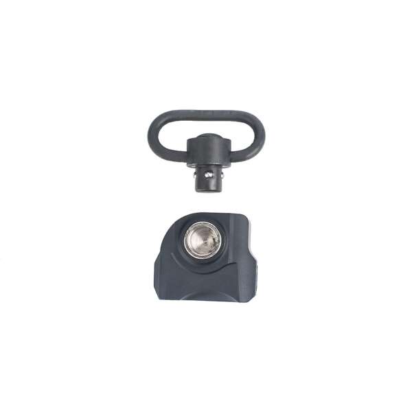 METAL ANELLO CINGHIA QD CON ATTACCO PER SLITTE 20mm NERO (ME4018-B) - immagine 2