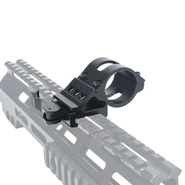 METAL ATTACCO 45° DIAMETRO 1" CON QUICK DETACH PER TORCIA O LASER NERO (ME4039-B) - immagine 5