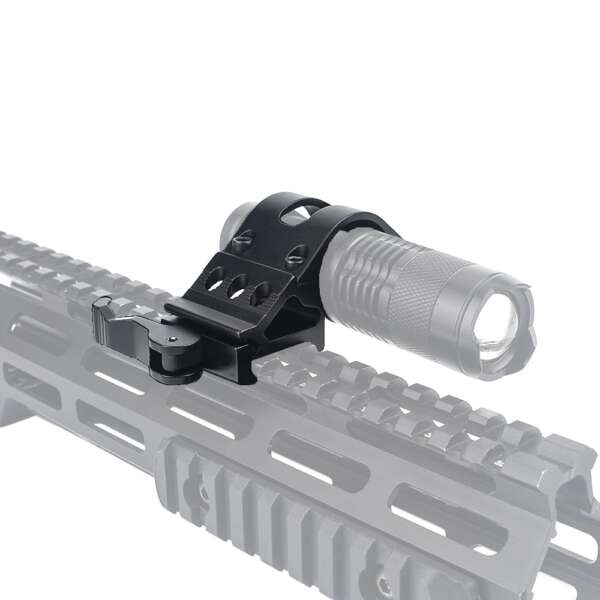 METAL ATTACCO 45° DIAMETRO 1" CON QUICK DETACH PER TORCIA O LASER NERO (ME4039-B) - immagine 6