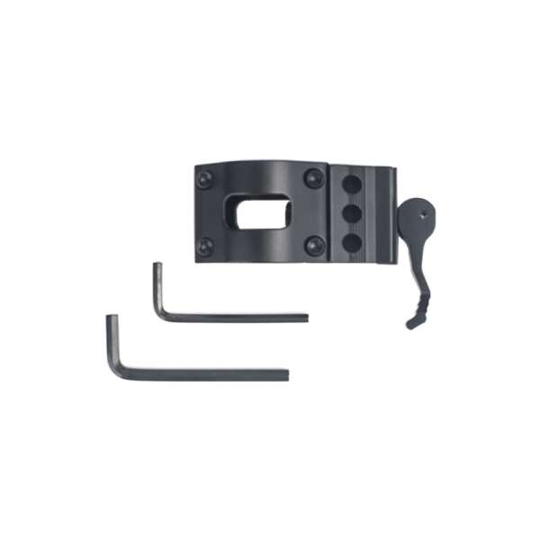 METAL ATTACCO 45° DIAMETRO 1" CON QUICK DETACH PER TORCIA O LASER NERO (ME4039-B) - immagine 4