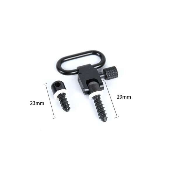 METAL GANCIO CINGHIA CON ATTACCO A VITE NERO (ME4001-B) - immagine 5