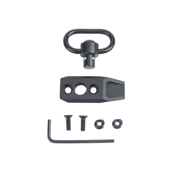 METAL GANCIO CINGHIA QD CON ATTACCO PER KEYMOD NERO (ME4034-B) - immagine 6