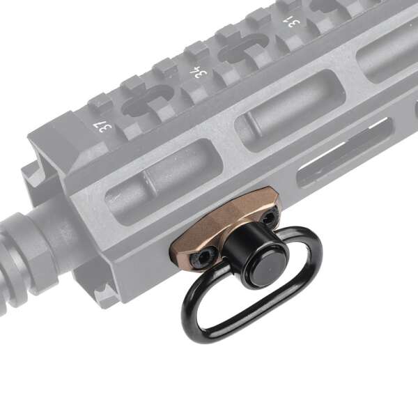 METAL GANCIO CINGHIA QD CON ATTACCO PER KEYMOD/M-LOK DARK EARTH (ME04022-T) - immagine 4