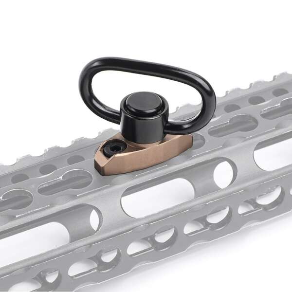 METAL GANCIO CINGHIA QD CON ATTACCO PER KEYMOD/M-LOK DARK EARTH (ME04022-T) - immagine 5