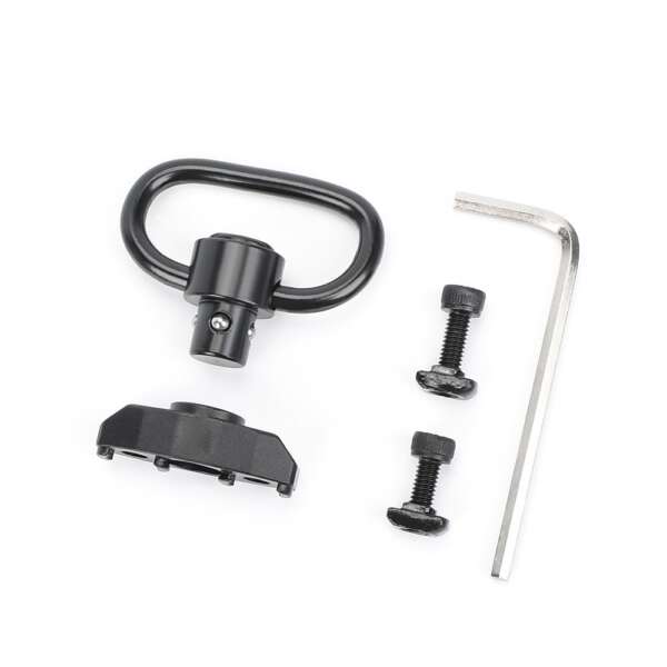 METAL GANCIO CINGHIA QD CON ATTACCO PER KEYMOD/M-LOK NERO (ME04022-B) - immagine 2