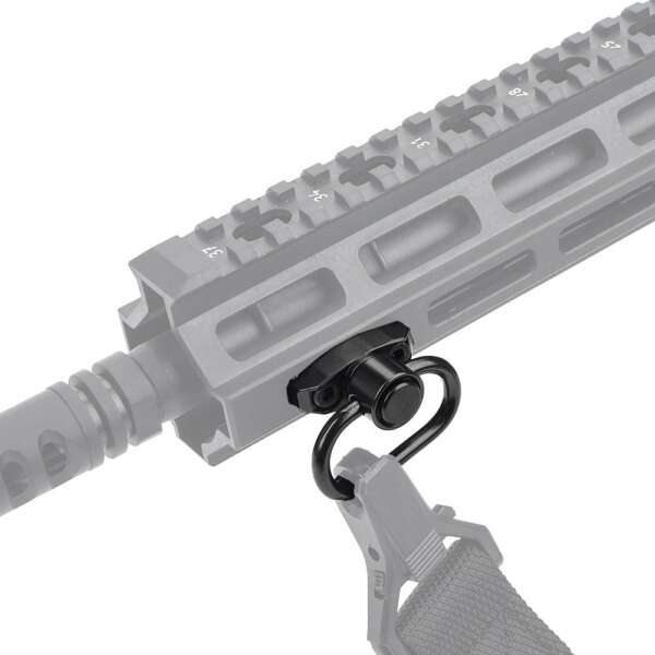 METAL GANCIO CINGHIA QD CON ATTACCO PER KEYMOD/M-LOK NERO (ME04022-B) - immagine 5