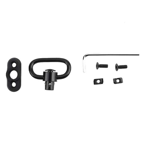 METAL GANCIO CINGHIA QD CON ATTACCO PER KEYMOD/M-LOK NERO (ME4019-B) - immagine 2