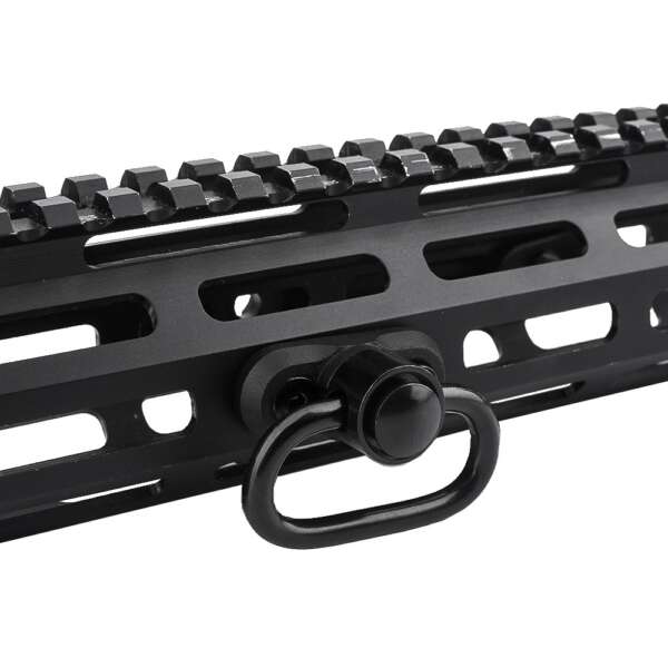 METAL GANCIO CINGHIA QD CON ATTACCO PER KEYMOD/M-LOK NERO (ME4019-B) - immagine 3