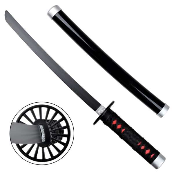 MINI KATANA ORNAMENTALE CON LAMA IN BAMBOO (ZS650MI-WD) - immagine 2