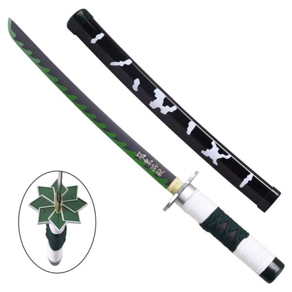MINI KATANA ORNAMENTALE CON LAMA IN BAMBOO (ZS657MI-WD) - immagine 2