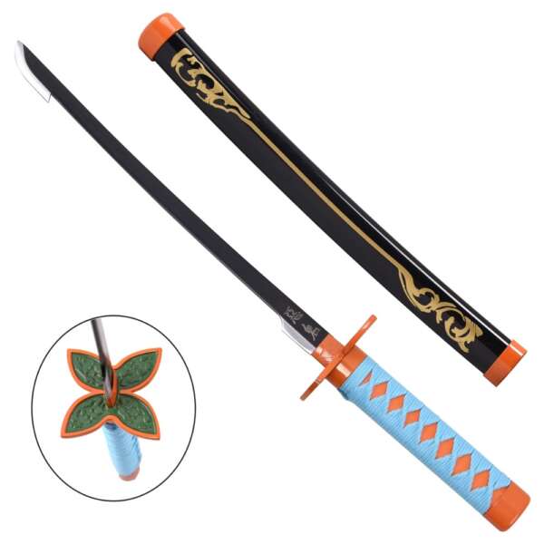 MINI KATANA ORNAMENTALE CON LAMA IN BAMBOO (ZS658BK-MI-WD) - immagine 2