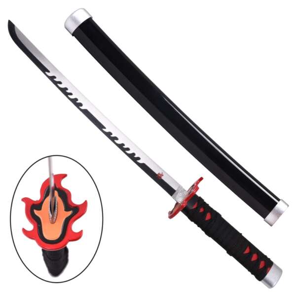 MINI KATANA ORNAMENTALE CON LAMA IN BAMBOO (ZS666MI-WD) - immagine 2