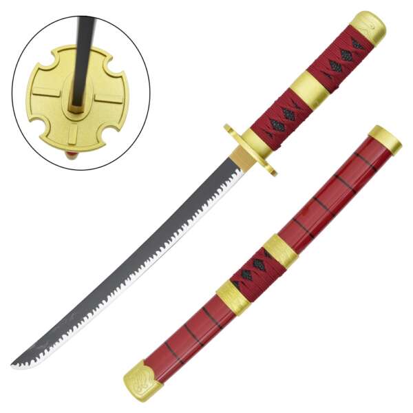 MINI KATANA ORNAMENTALE IN BAMBOO CON STAND (ZS513MI-WD) - immagine 2