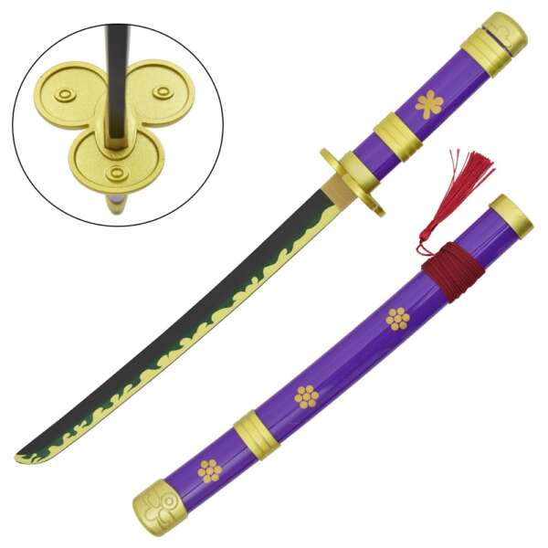 MINI KATANA ORNAMENTALE IN BAMBOO CON STAND (ZS661VMI-WD) - immagine 2