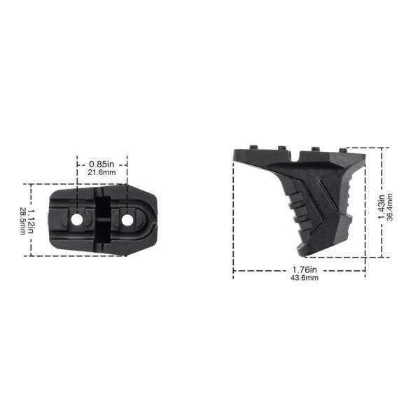 MP HAND STOP PER SISTEMI MLOK NERO (MP1011-B) - immagine 3