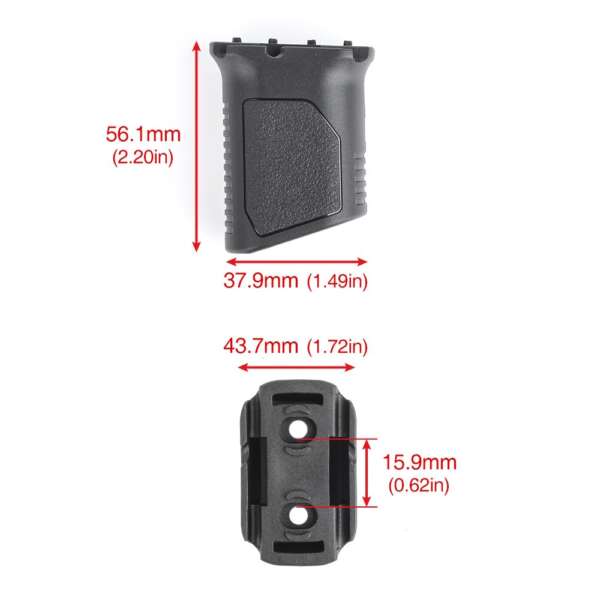 MP IMPUGNATURA FRONTALE PER SISTEMI M-LOK/KEYMOD NERO (MP1009-B) - immagine 4