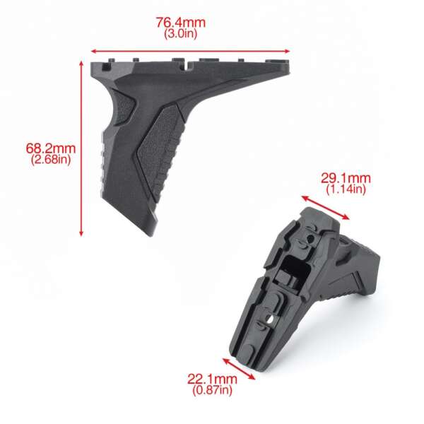 MP LINK ANGLED HAND STOP PER SISTEMI M-LOK/KEYMOD NERO (MP1008-B) - immagine 5