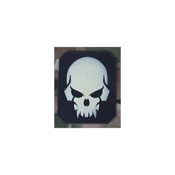 EMERSONGEAR PATCH PVC PIRATESKULL NERO/BIANCO LUCIDO (EM5550B)