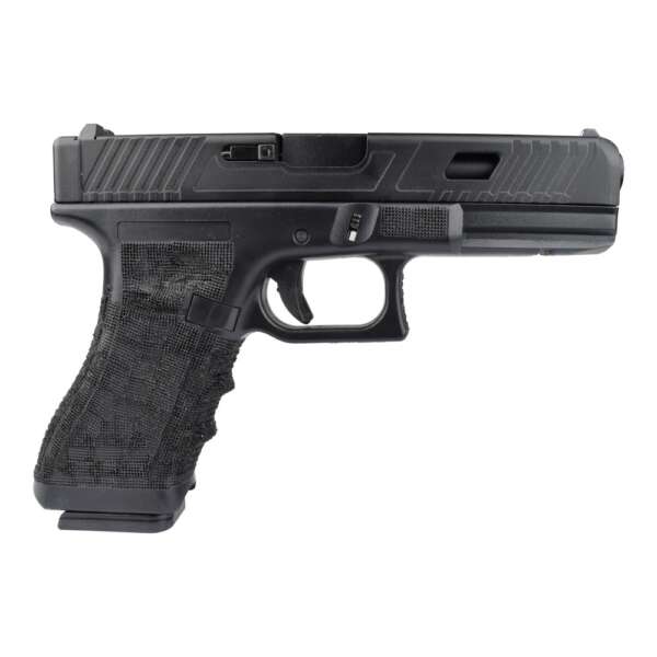 PISTOLA A GAS SCARRELLANTE IMPUGNATURA ZIGRINATA NERA (VG1-B)